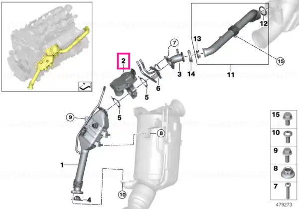 Preț mic Exchange exh.gas recirc.valve l.pressure - BMW