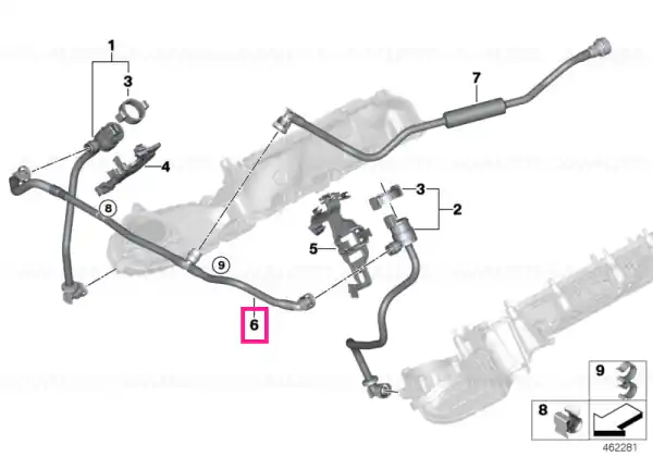 Reducere extra Fuel Tank Breather Line - BMW