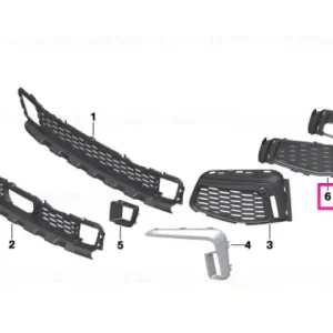 Lid air inlet closed left M - BMW Premium