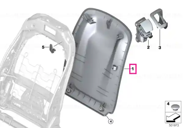 Rear panel ELFENBEINWEISS - BMW Cumpărături sigure