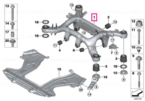 Rear axle carrier - BMW Lichidare de stoc