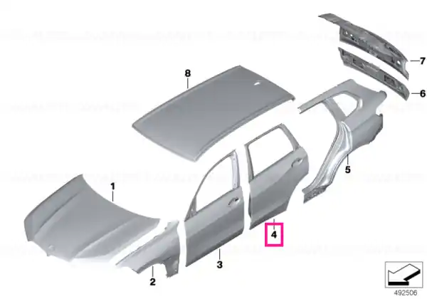 Portiera/Usa spate, stanga - BMW X7 G07 Discount