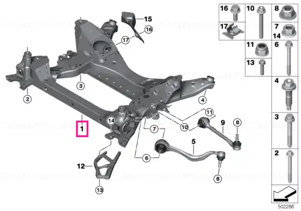 Front axle support - BMW Calitate înaltă