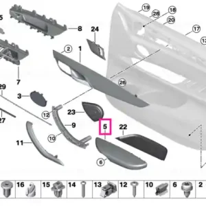 Armrest, left ELFENBEINWEISS - BMW Comandă acum