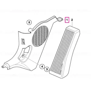 Lateral trim panel front right SCHWARZ - BMW Transport gratuit