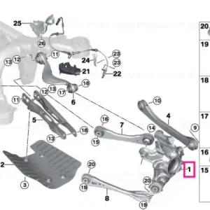 Wheel carrier, rear right - BMW Discount