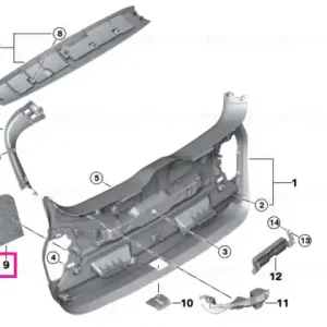 Flap, bulb exchange, left SCHWARZ - BMW Reduceri