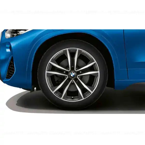 Premium Set roți complete de vară - M Double Spoke 715M (bright turned) cu anvelopa Michelin Pilot Sport 4 - 225/45R19 96W XL - BMW X1/X2 F48/F39/F49