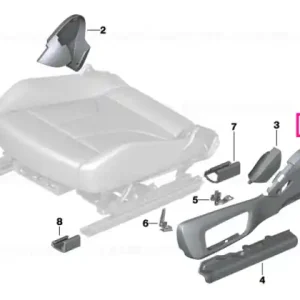 Preț mic Garnisaj scaun exterior dreapta SCHWARZ - BMW