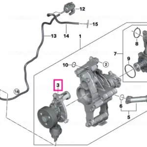 Cumpără online Pompa apa - BMW Seria 2 G42, Seria 3 G20 G21 G28, Seria 4 G22 G23 G26, Seria 5 G30 G31, Seria 6 G32, X3 G01, X4 G02, X5 G05