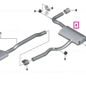 Rear silencer - BMW Reducere