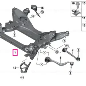 Plată securizată Front axle support - BMW