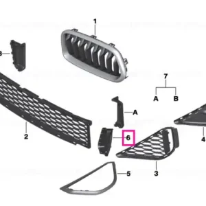 Air duct MOEK right front open MSP - BMW Ofertă de sezon