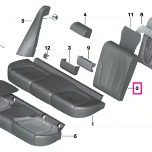 Ieftin Capac spătar de bază piele ELFENBEINWEISS - BMW