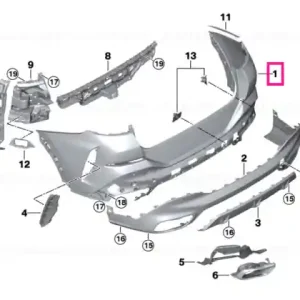 Panel, bumper, primed, rear - BMW Preț mic