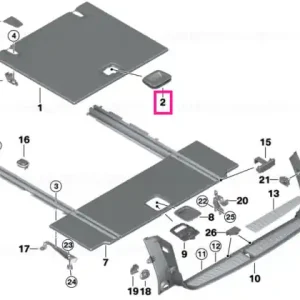Retur ușor Handle, floor carpet-luggage comp SCHWARZ - BMW