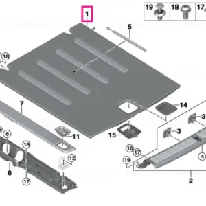 Floor carpet, luggage compartment ANTHRAZIT - BMW Nu rata