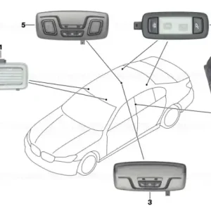 Interior light,panorama glass roof,right CANBERRABEIGE - BMW Preț promoțional