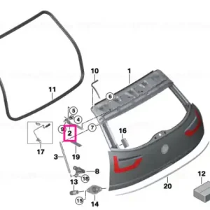 Livrare rapidă Left trunk lid hinge - BMW