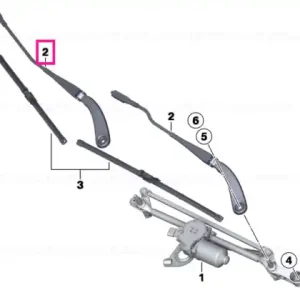 Wiper arm, passenger's side - BMW Discount
