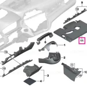 Panou garnisaj podea pasager inferior - BMW Comandă acum