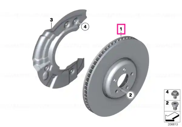 Disc frână ușor ventilat stânga 395X36 - BMW Reducere extra