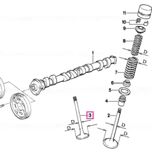Exh. valve w.oversize VA.system +0,1mm 30,5/7,06MM - BMW Bestseller