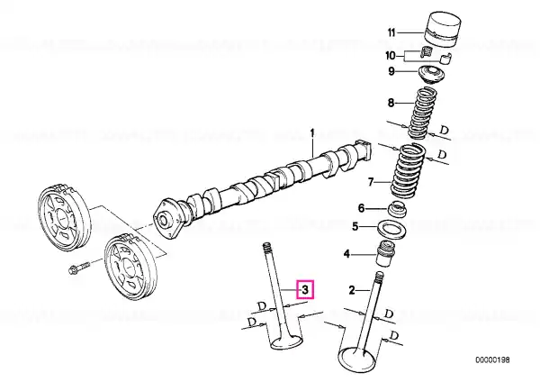 Exh. valve w.oversize VA.system +0,1mm 30,5/7,06MM - BMW Bestseller