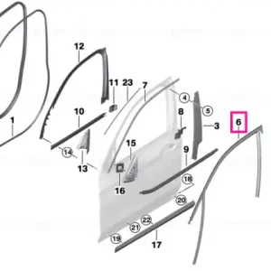 Window guide, left front door BASIS - BMW Ofertă exclusivă