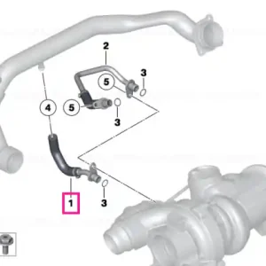 Țeavă alimentare răcire turbocompressor - BMW Plată securizată