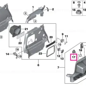 Retaining ring, power socket, inner - BMW - Mini Plată securizată
