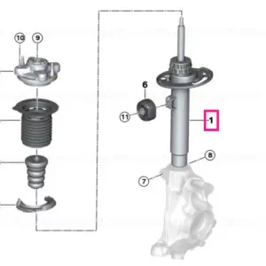 Doar azi Left front spring strut - BMW
