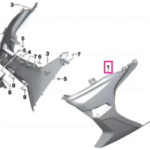 Fairing side panel, front left ROHTEIL / BLANK - BMW Motorrad Noutate
