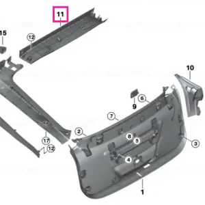Lichidare de stoc Upper trunk lid trim panel SCHWARZ - BMW