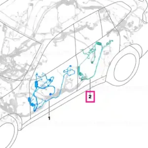 Door wiring harness, rear - BMW Calitate înaltă