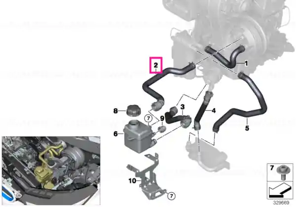 Livrare rapidă Coolant hose, return - BMW