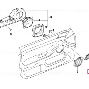 Left stereo loudspeaker tweeter SCHWARZ - BMW Transport gratuit
