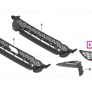 Grille, side, open, right - BMW Livrare expres