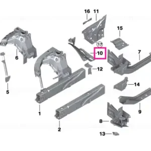 Wheel-house inner panel, rear right - BMW Popular