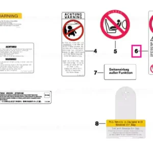 Instruction notice, Passenger's airbag ES - BMW - Mini Ofertă specială