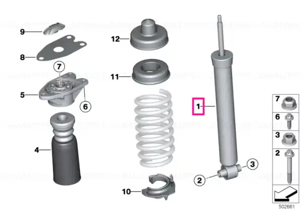 Popular Shock absorber, rear - BMW