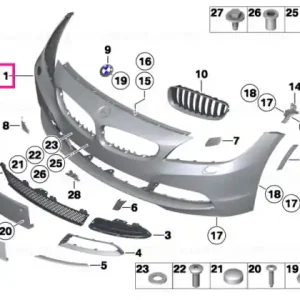 Ornament bara fata vopsit CODE - UNI/MET. - BMW Ieftin