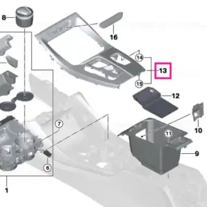 Retur ușor Capac consola centrala carbon - BMW