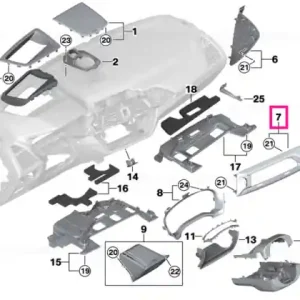 Capac tablou bord carbon - BMW Plată sigură