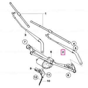 Wiper arm, driver's side - BMW Disponibil imediat