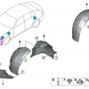 Capac carcasa roti jos dreapta - BMW Super ofertă
