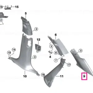 Preț redus Ornament D-pillar difuzor stanga SCHWARZ - BMW