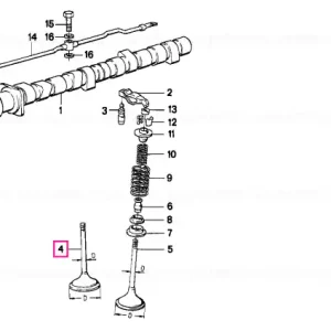 Supapa admisie +0,1mm 42,0/7,10MM - BMW Noutate