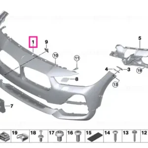 Expediere rapidă Ornament bara fata aprimat SRA - BMW