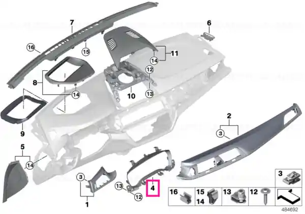 Ornament ceasornic bord - BMW Discount